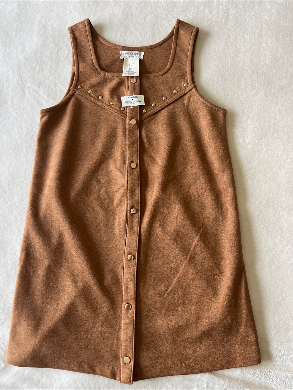 OshKosh B'gosh Brown Button-Front Girls Dress